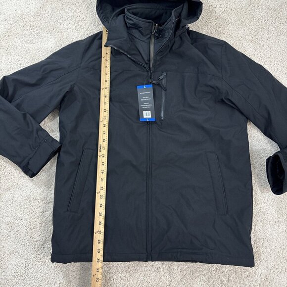 NEW WEATHERPROOF BLACK  SOFTSHELL JACKET MENS L STRETCH TECH JACKET BLACK - Picture 5 of 16